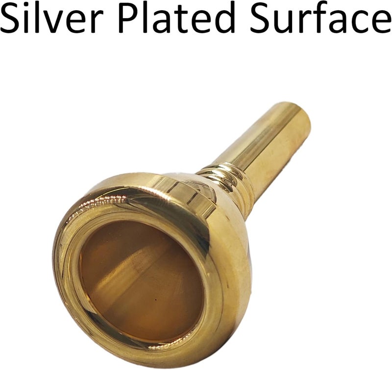 AUXBC 12C Gold Plated Trombone Mouthpiece, Baritone and Euphonium Mouthpiece, Ideal for Students, Beginner and Professionals - Image 5